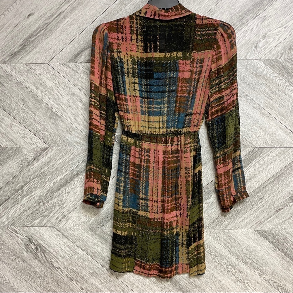 2B.Rych | 100% Silk Multi Color Green Dress Size 0 - Picture 6 of 7